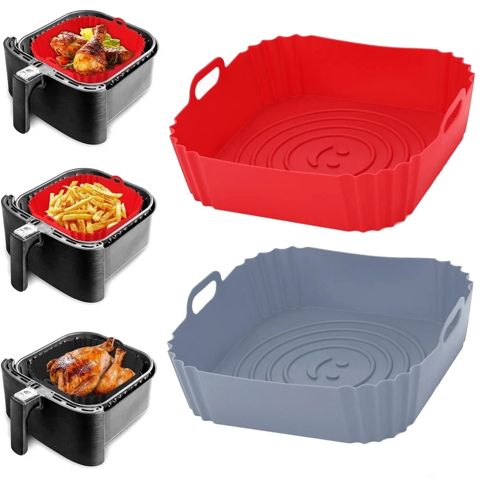 Air Fryer Accessories - قطعة واحدة من بطانة سيليكون قابلة