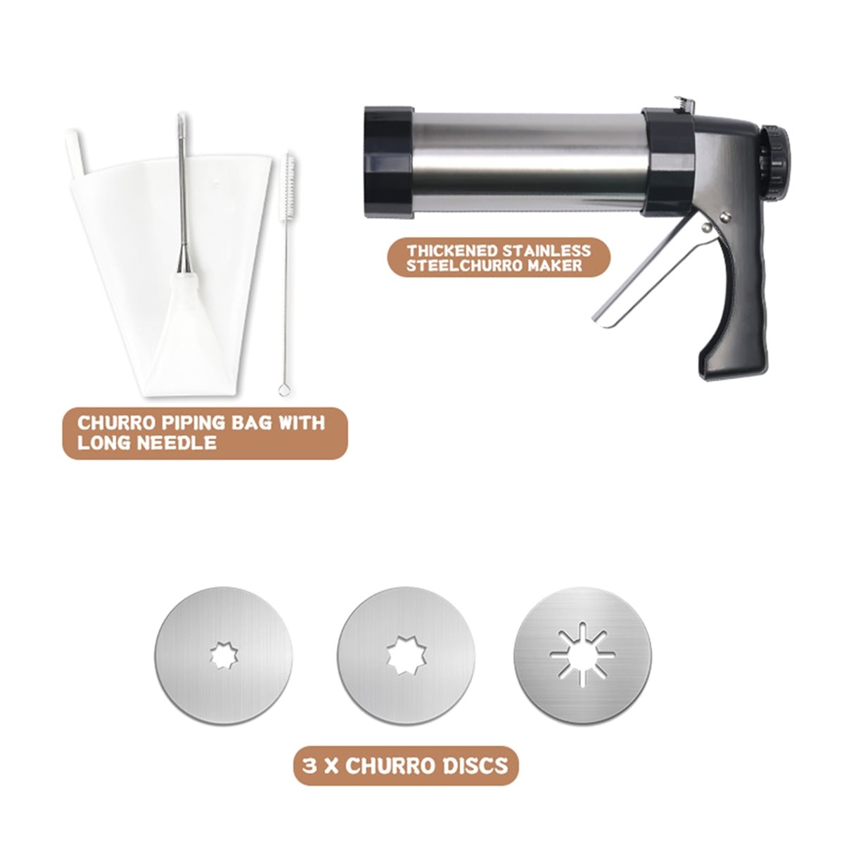 Kitchen Gadgets In Spanish - آلة صنع التشوروس المنزلية A24I لصنع