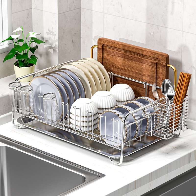 Kitchen Utensil Holder - رف تخزين للمطبخ من الفولاذ المقاوم