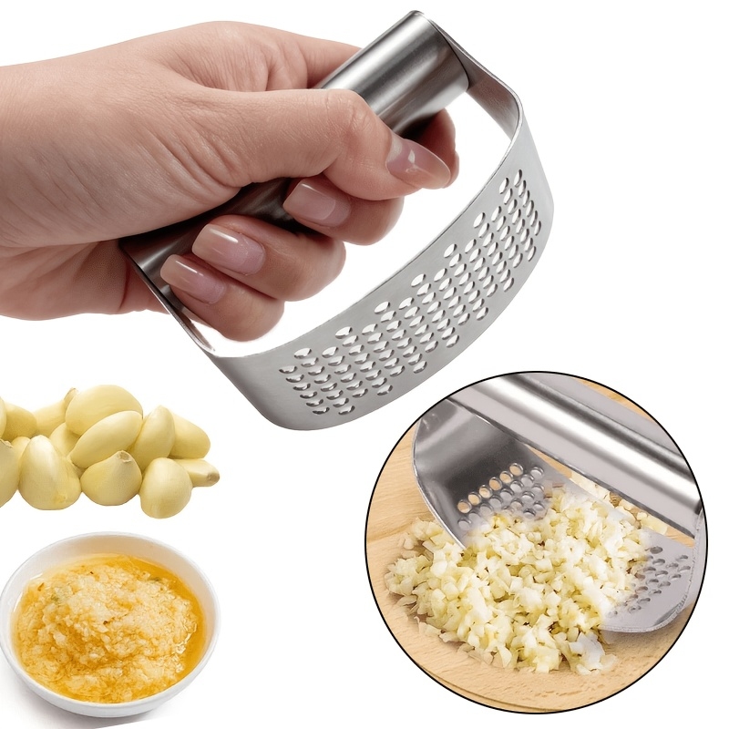 Kitchen Gadgets That Are Useful - مكبس ثوم يدوي من الفولاذ المقاوم