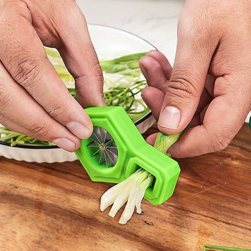 Kitchen Gadgets Drawing - أدوات المطبخ البصل الأخضر القاطع الفولاذ