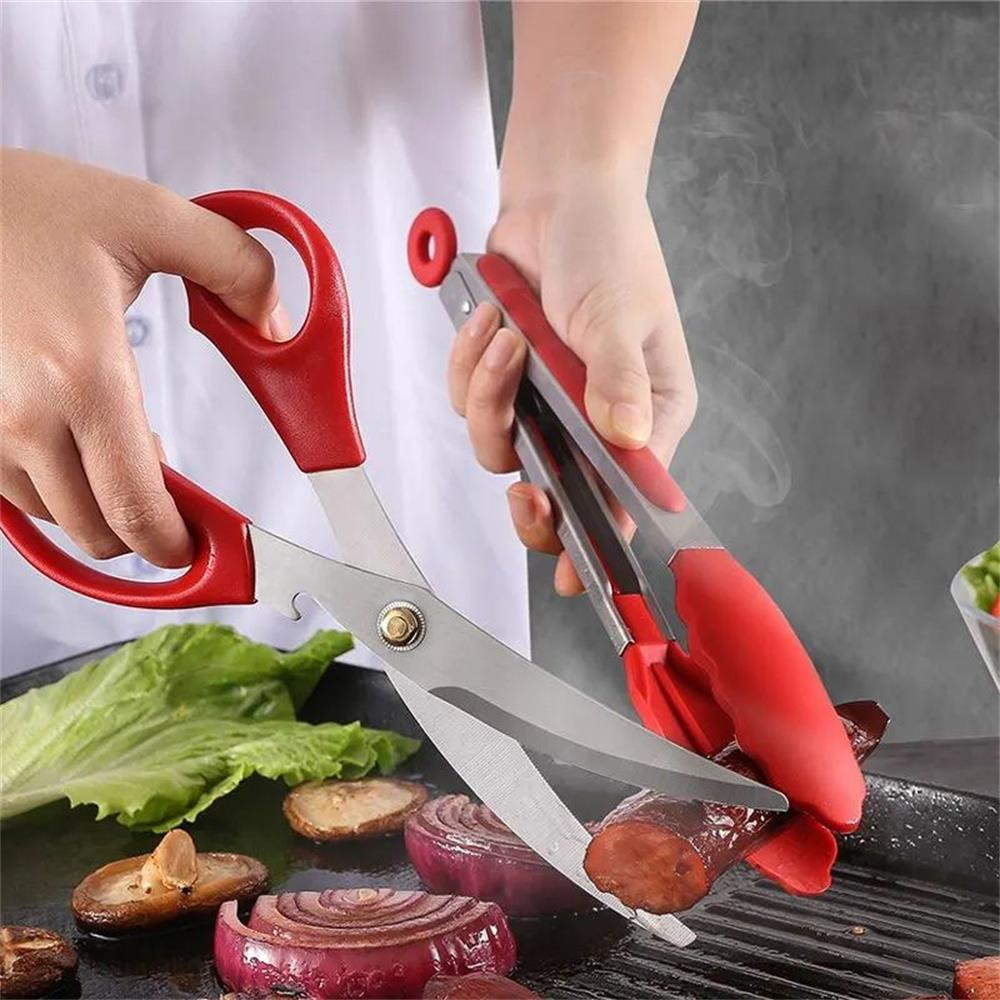 Korean Kitchen Gadgets - مجموعة قصاصات شواء من الفولاذ المقاوم