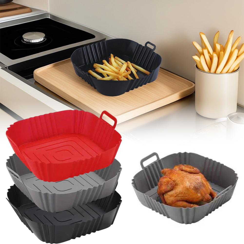 Air Fryer Accessories - بطانة سيليكون قابلة لإعادة الاستخدام للمقلاة