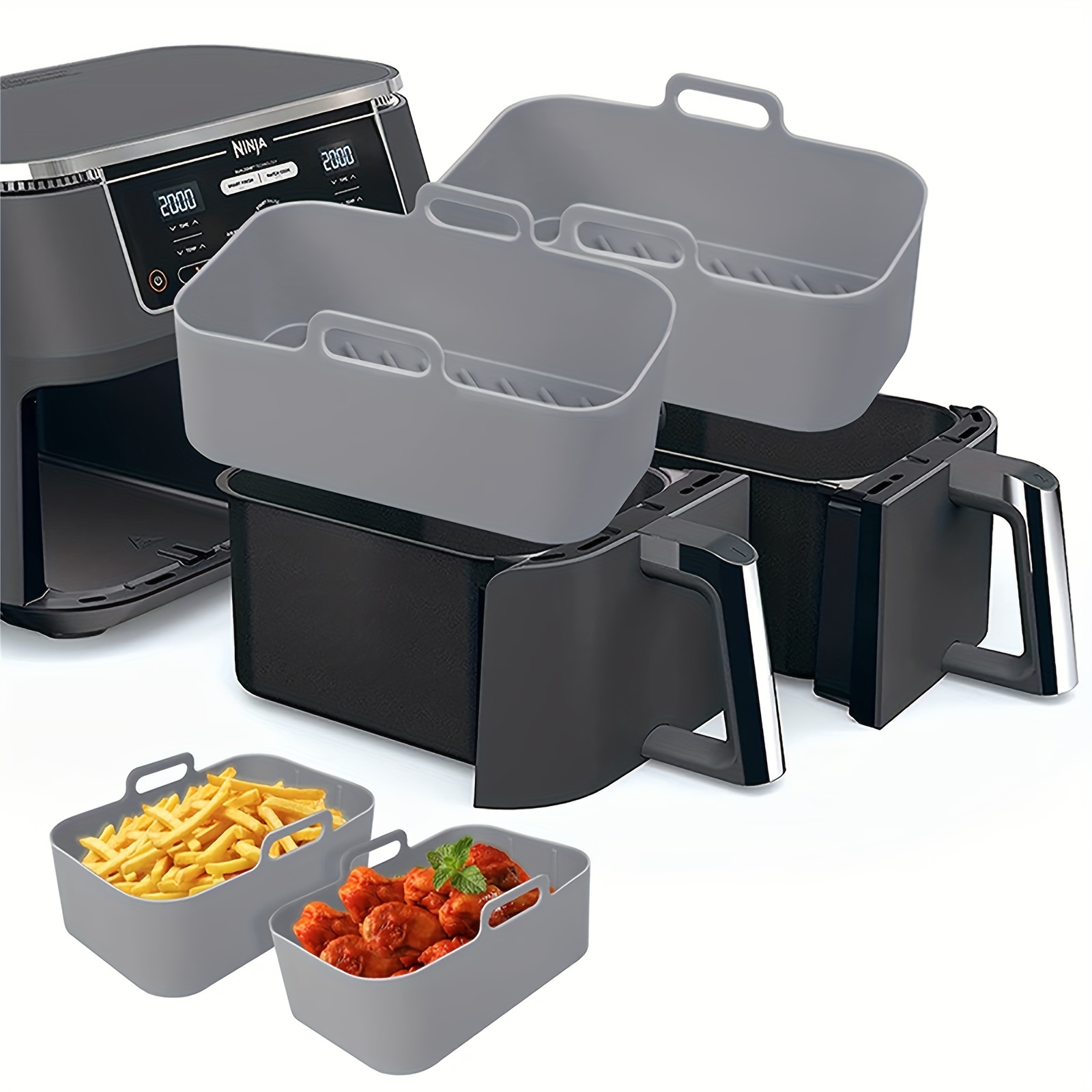 Air Fryer Accessories - 1/2 قطعة مقلاة الهواء صينية سيليكون