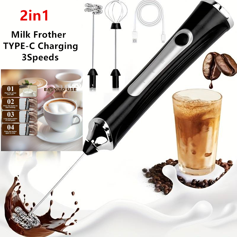 Kitchen Gadgets Website - خفاقة حليب كهربائية لاسلكية وخلاط بيض