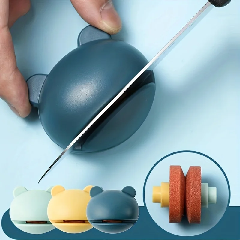 Kitchen Gadgets That Are Useful - 1 قطعة مبراة سكاكين الضفدع الكرتونية