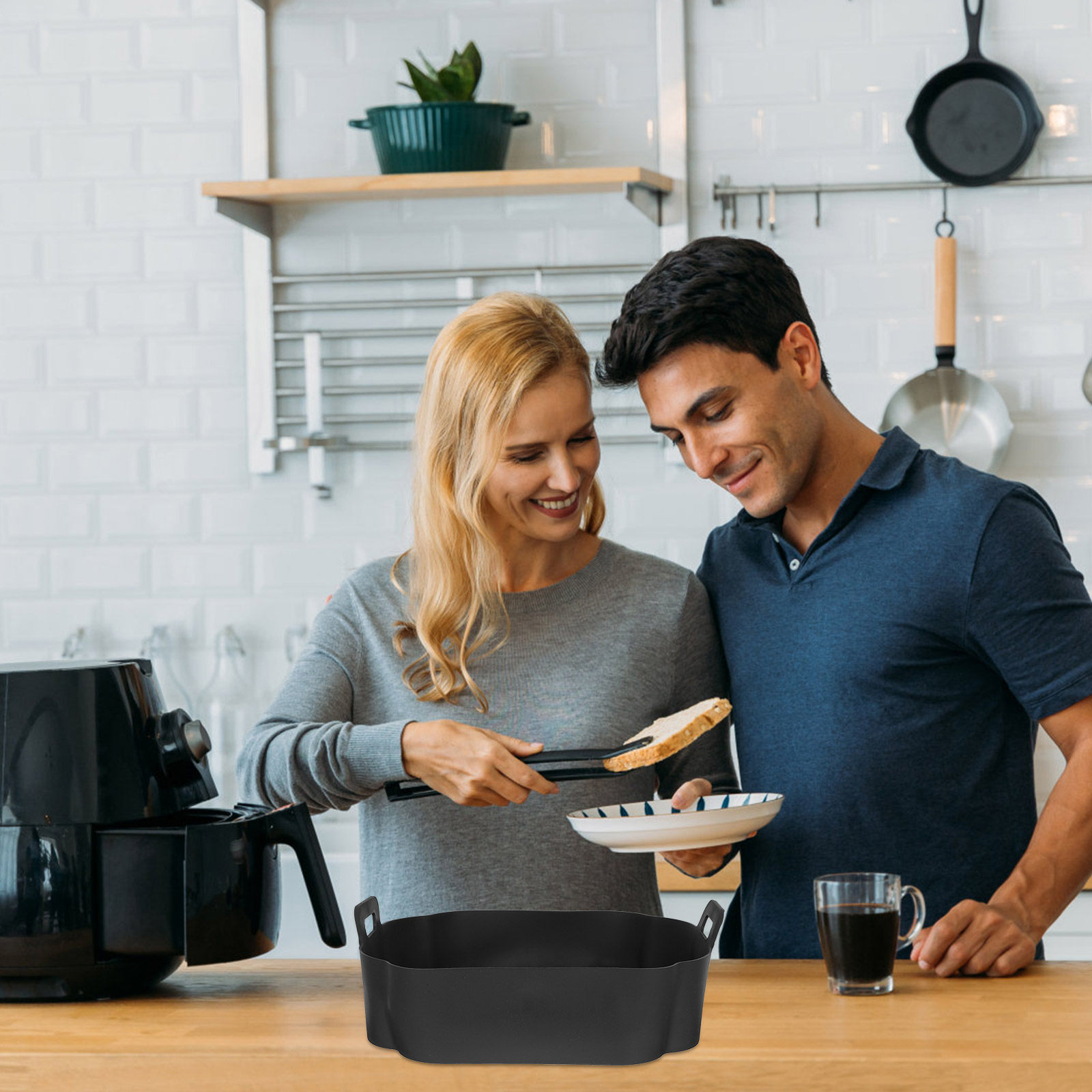Air Fryer Accessories - بطانة سيليكون قابلة لإعادة الاستخدام مقاومة