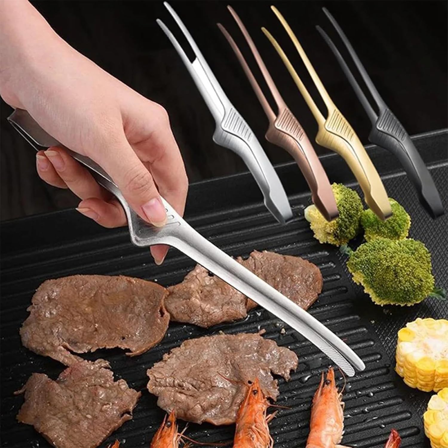 Korean Kitchen Gadgets - 1/2/5 قطع من ملاقط الطعام المصنوعة