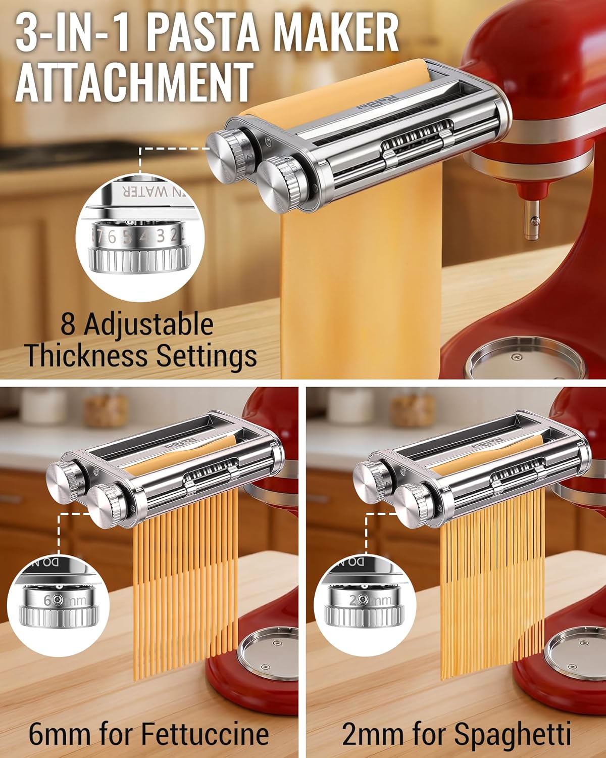 ملحق تقطيع المعكرونة 3 في 1 لخ - مراجعة Kitchen Gadgets Machine وسعره