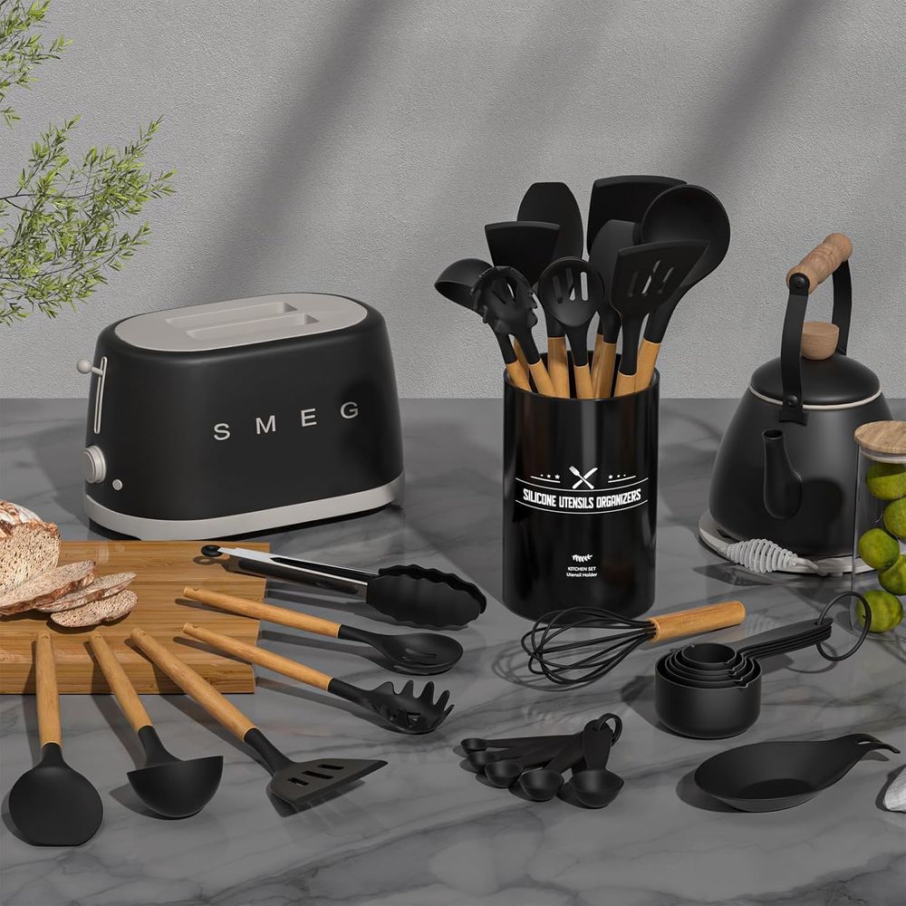 مجموعة أدوات المطبخ - 34 قطعة  - مراجعة Kitchen Utensil Holder وسعره