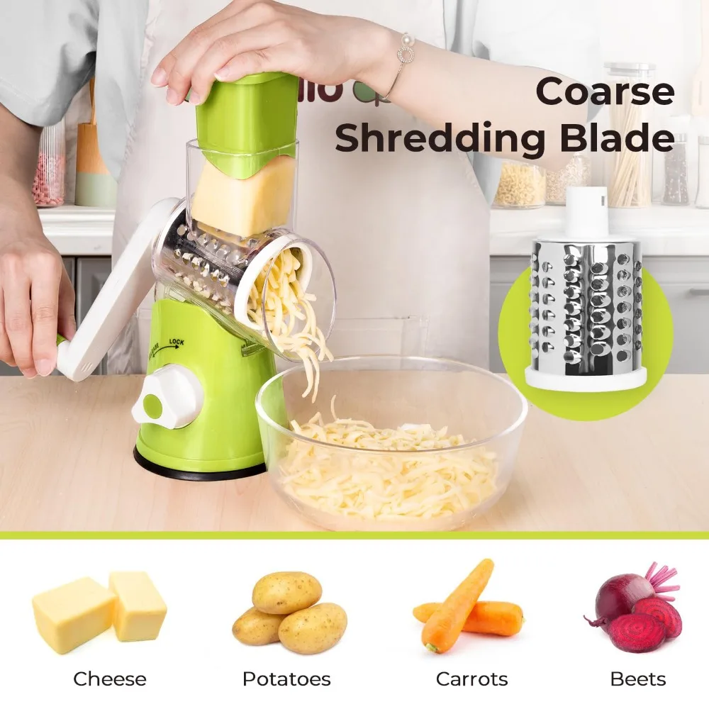 مبشرة دوارة يدوية للجبن والخضر - مراجعة Kitchen Gadgets In China وسعره