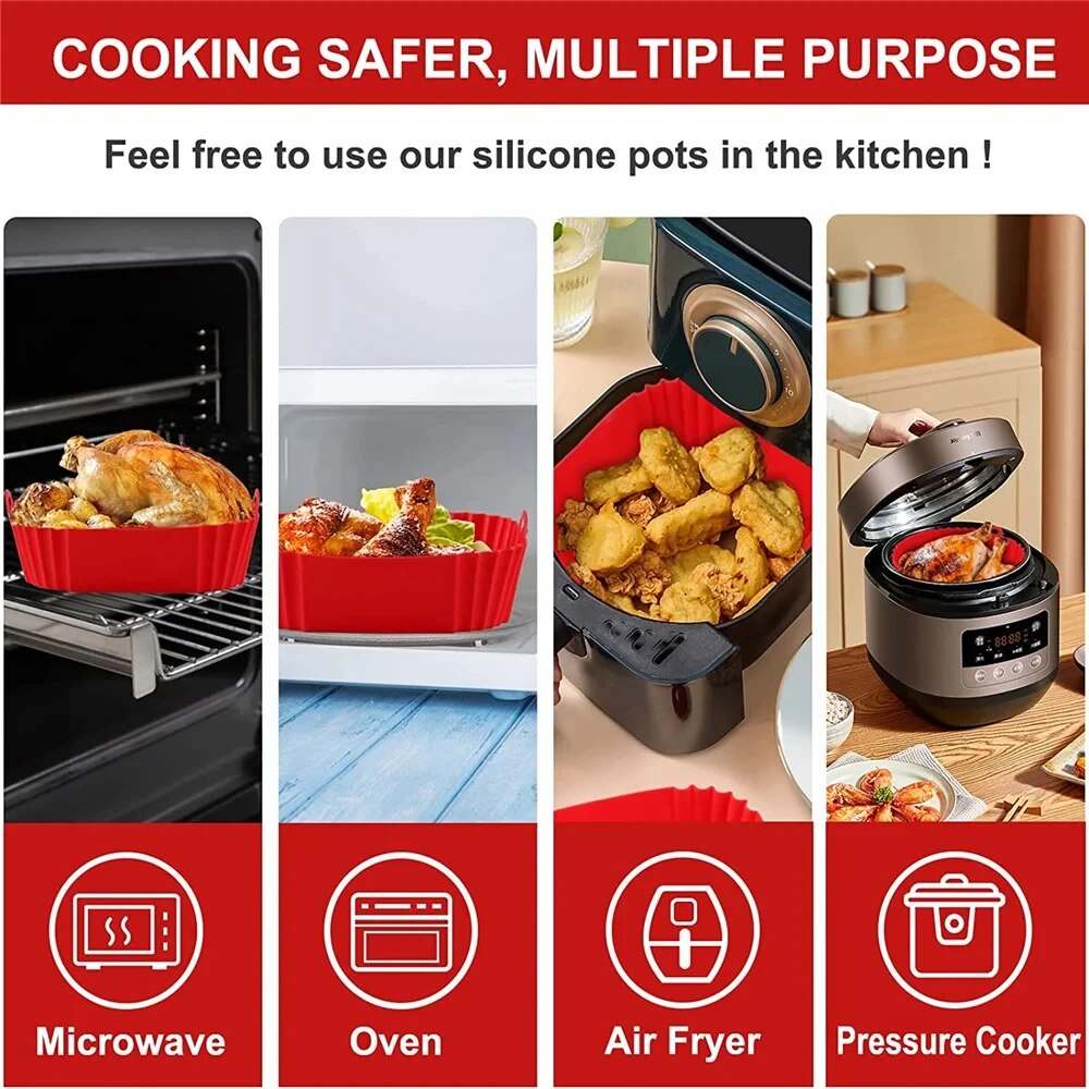 قطعة واحدة من بطانة سيليكون قا - مراجعة Air Fryer Accessories وسعره