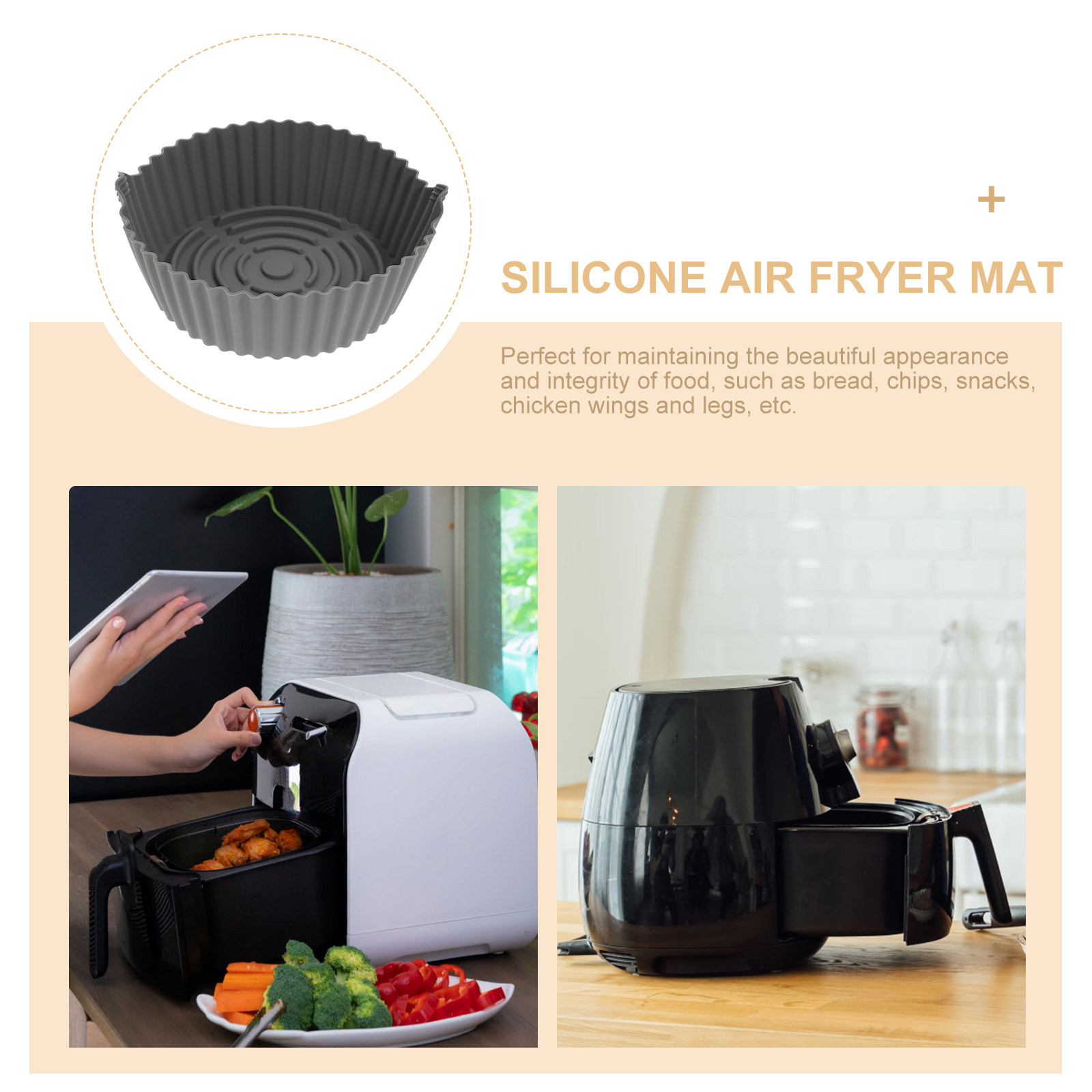 حصيرة سيليكون قابلة لإعادة الا - مراجعة Air Fryer Accessories وسعره