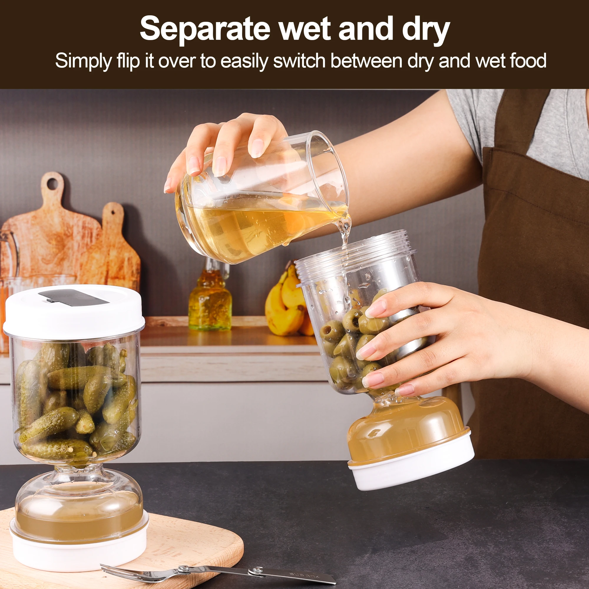 جرة المخللات مع الشوك موزع جاف - مراجعة Korean Kitchen Gadgets وسعره