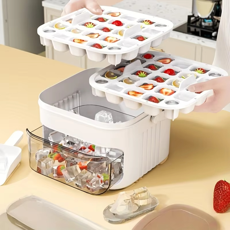 صينية مكعبات ثلج مدمجة مزدوجة  - مراجعة Kitchen Gadget Amazon وسعره