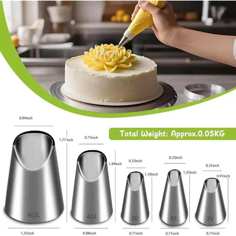 مجموعة من 5 قطع من فوهات التزي - مراجعة Quality Kitchen Gadgets وسعره