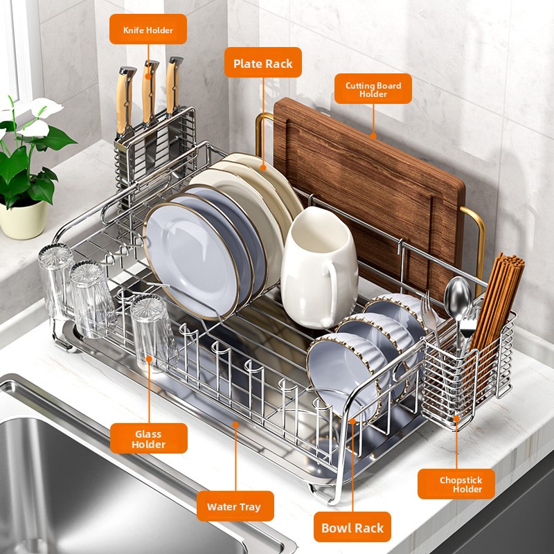 رف تخزين للمطبخ من الفولاذ الم - مراجعة Kitchen Utensil Holder وسعره