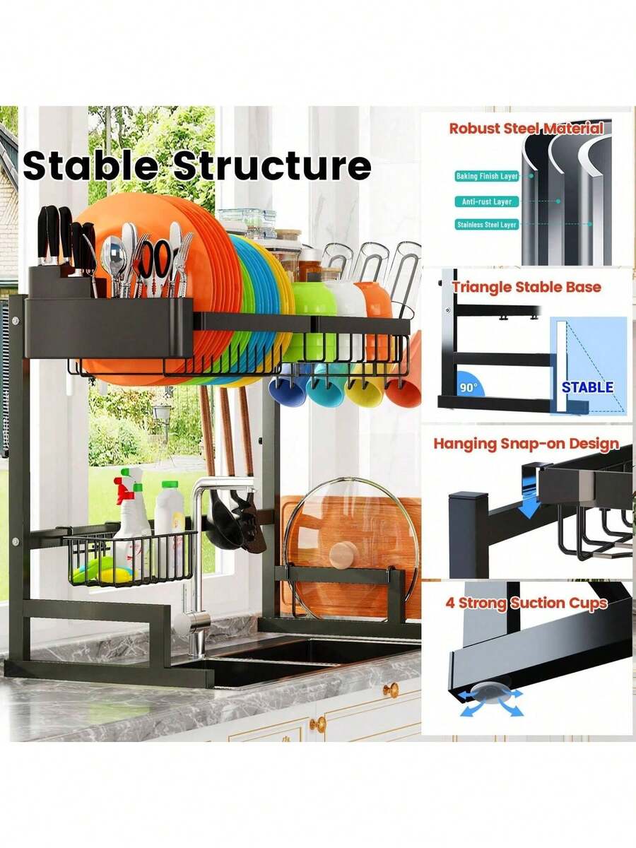 رف تجفيف الأطباق - منظم مطبخ م - مراجعة Kitchen Utensil Holder وسعره