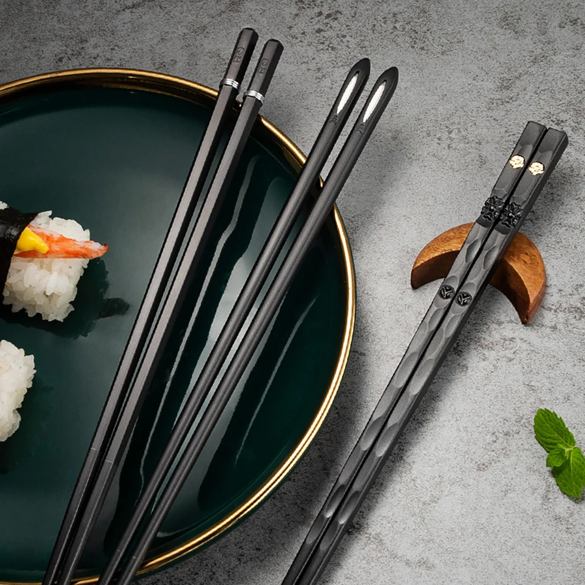 عصي سوشي يابانية من سبيكة قابل - مراجعة Korean Kitchen Gadgets وسعره
