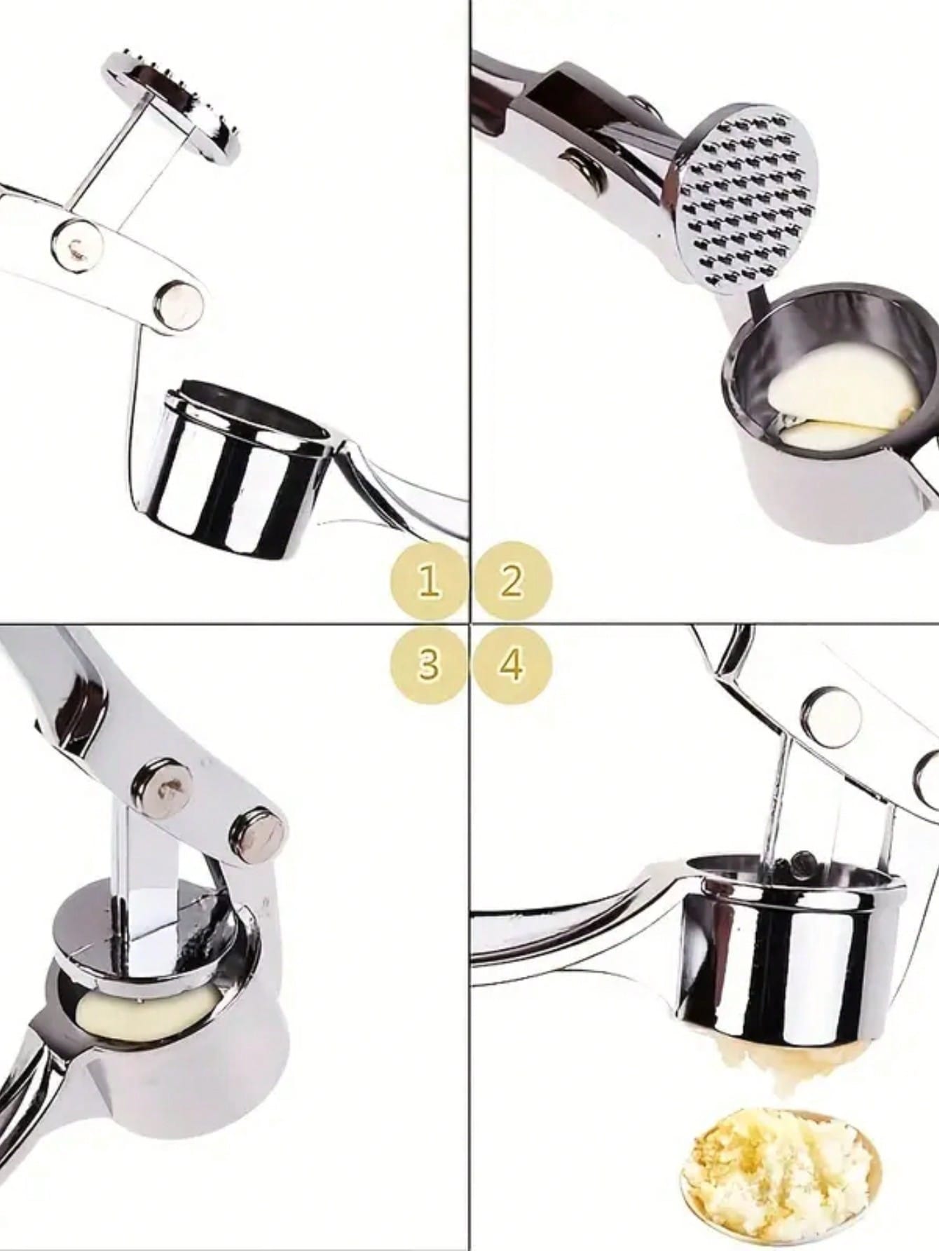 مكبس ثوم يدوي من الفولاذ المقا - مراجعة Quality Kitchen Gadgets وسعره