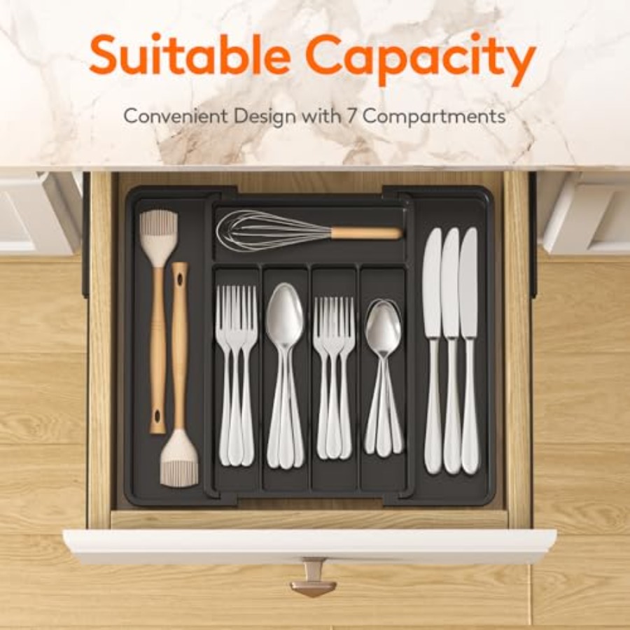 منظم أدوات المائدة قابل للتمدد - مراجعة Kitchen Utensil Holder وسعره
