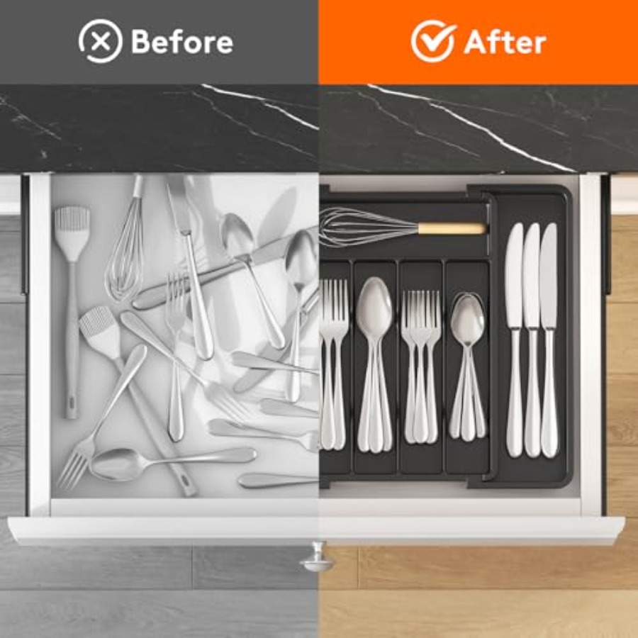 منظم أدوات المائدة قابل للتمدد - مراجعة Kitchen Utensil Holder وسعره