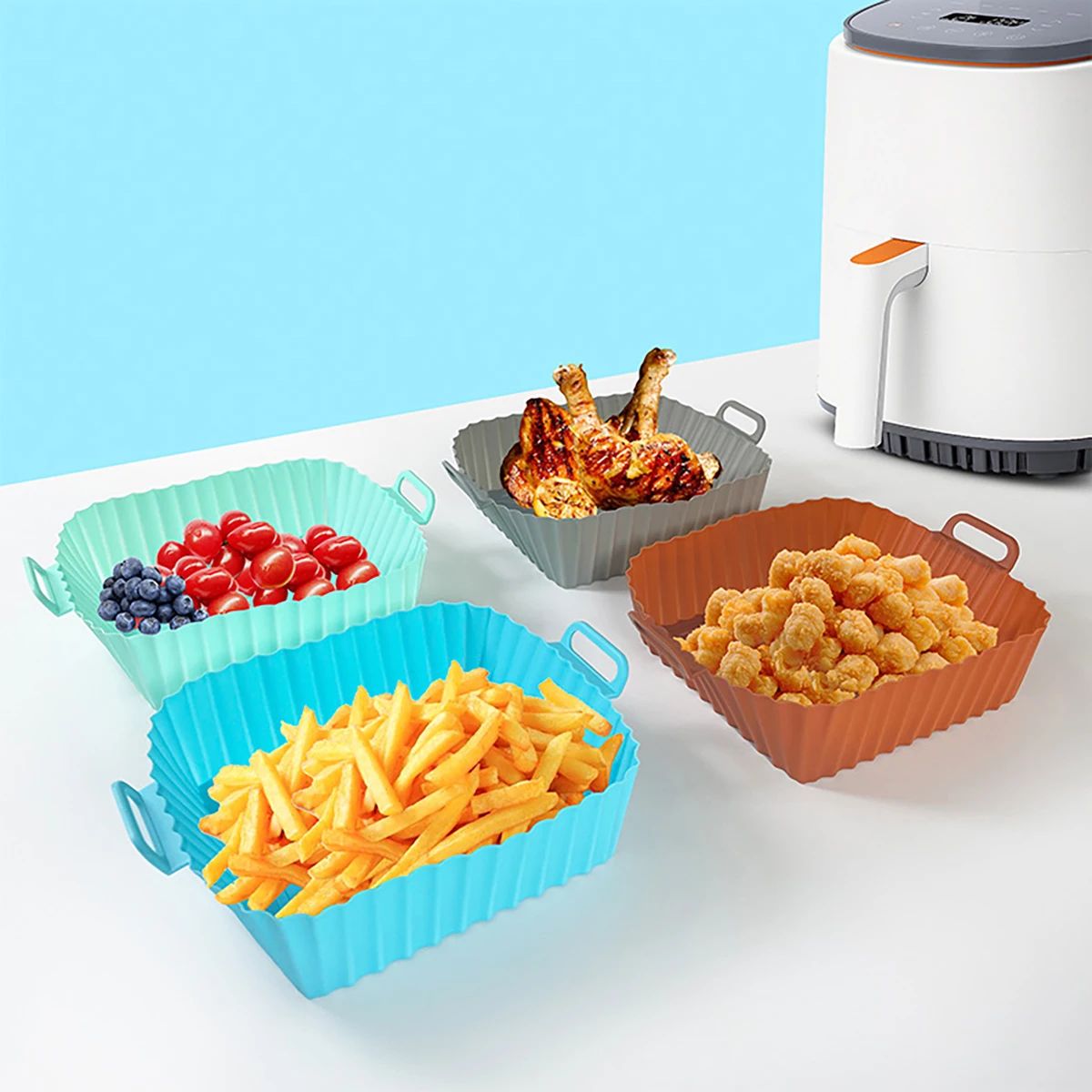 قالب سيليكون للقلاية الهوائية، - مراجعة Air Fryer Accessories وسعره